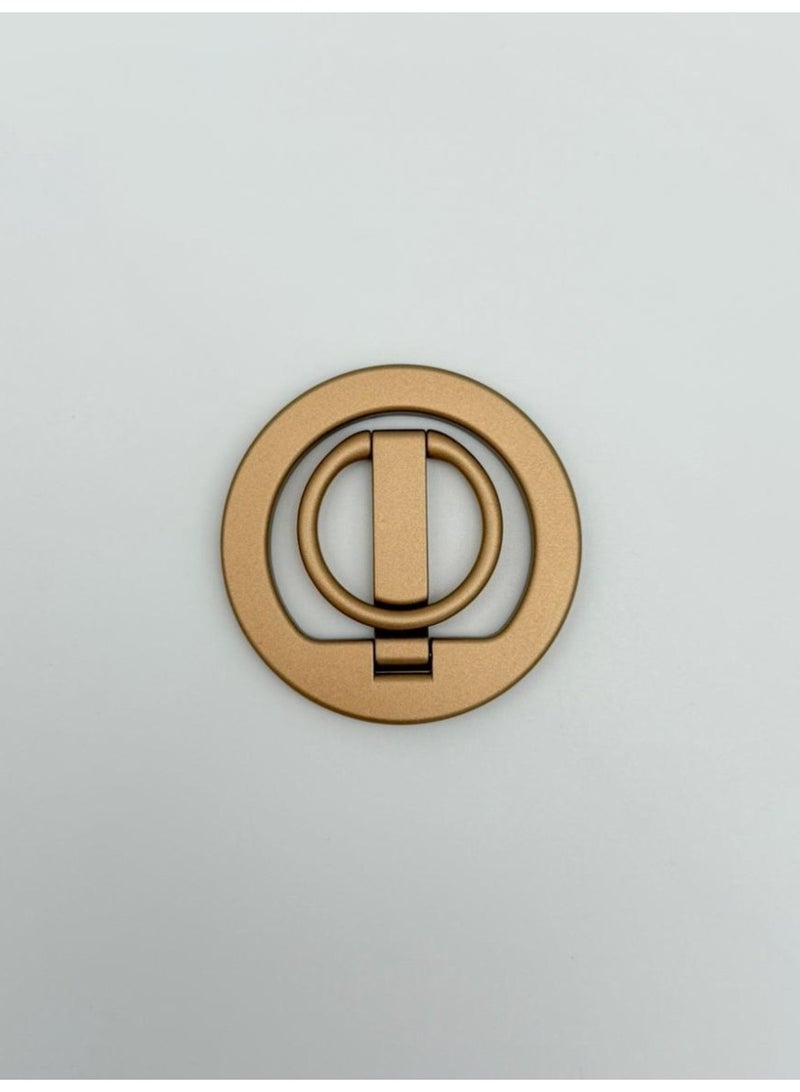 general 3-in-1 Magnetic Phone Ring Holder & Adjustable Kickstand – MagSafe Compatible 360° Rotation Grip for iPhone & Android – Slim Foldable Finger Ring Stand (Matte Black/Gunmetal) - Image 1