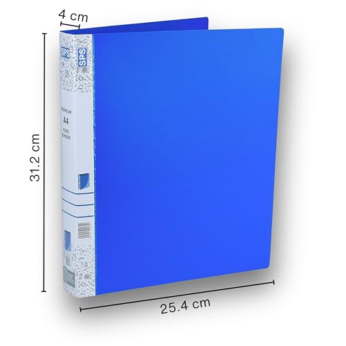 SPS A4 Size 2D Ring Binder File, Office File for Certificates and Documents | for Office and School Documentation, Multicolor - Pack of 4 - Image 4