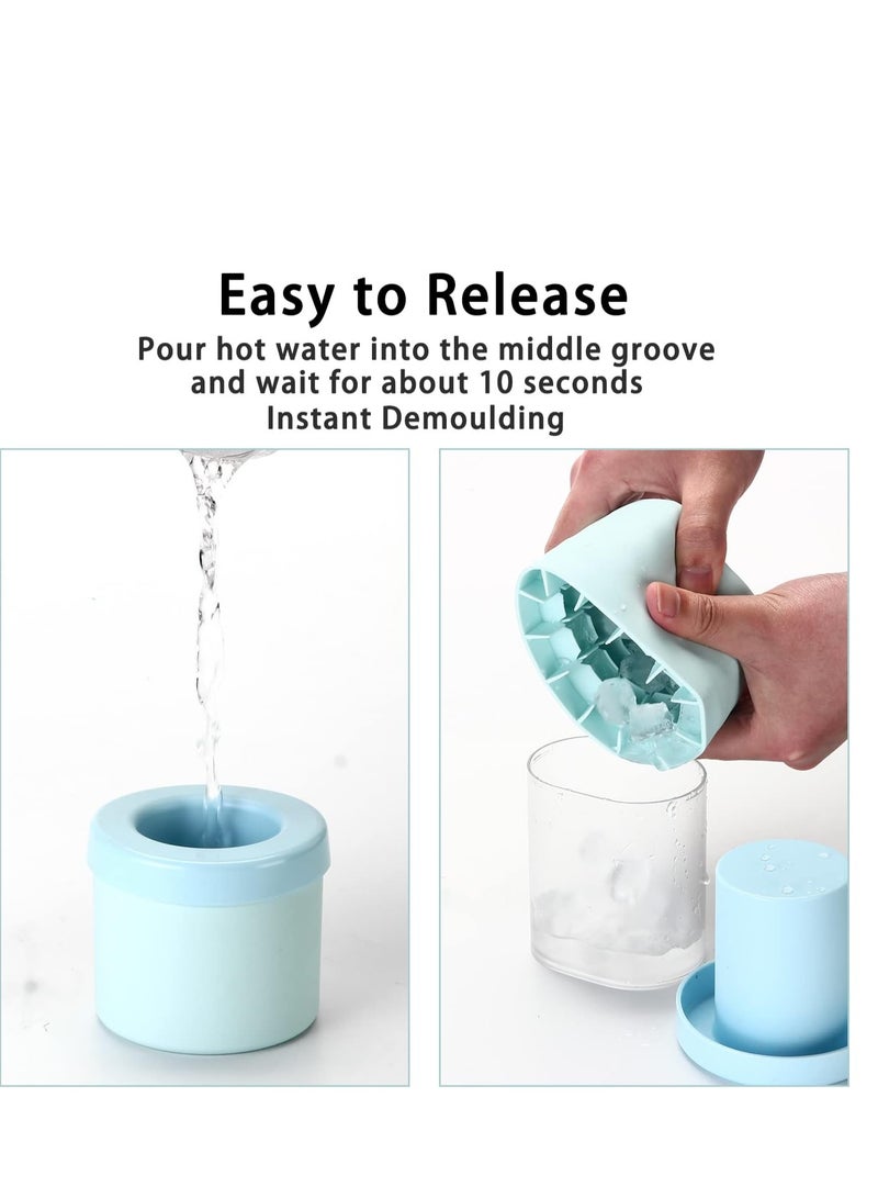Silicone Cylindrical Ice Cube Mold New 3D Ice Cube Maker Decompress Ice Grid Easy Decompress Ice Cup Multi Color  - Image 3