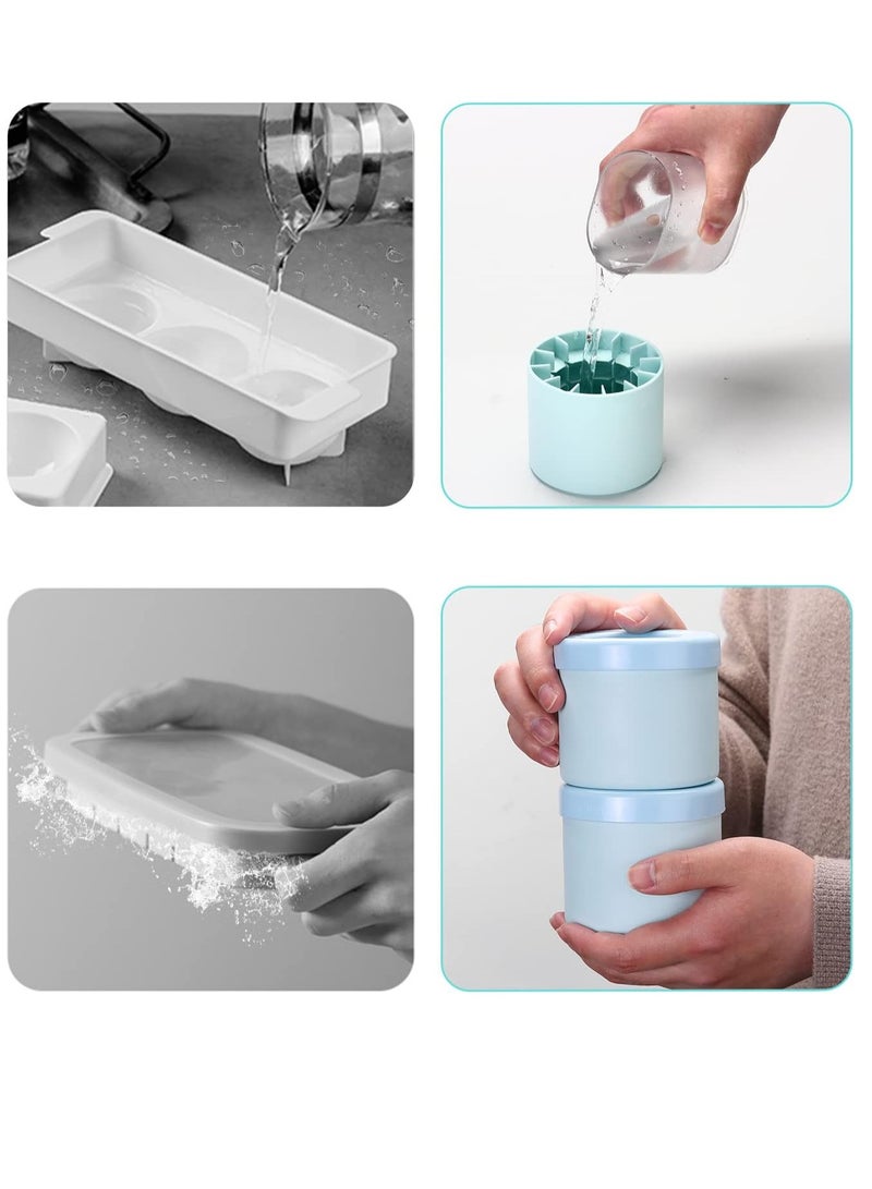 Silicone Cylindrical Ice Cube Mold New 3D Ice Cube Maker Decompress Ice Grid Easy Decompress Ice Cup Multi Color  - Image 5