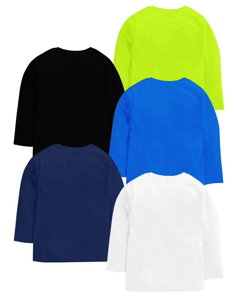 Kuchipoo Boys Regular Fit Full Sleeves Cotton T-Shirts (KUC-TSHRT-615, 9-10 Years, Multi-Colored) - Image 2