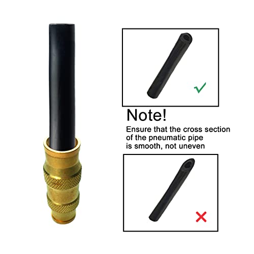 TL TOOLEGIN 1/4" Tube OD Push-to-Connect Pneumatic Fittings Set - DOT Air Brake Line Fittings, 5pcs Air Hose Quick Connect Fittings - Image 5