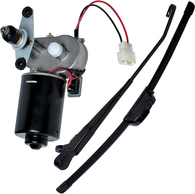 Wadoy 12V Electric Motor Universal Car Windshield Wiper Kit with 16" Wiper Blade for Polaris Ranger RZR 800 900 1000 - Image 1