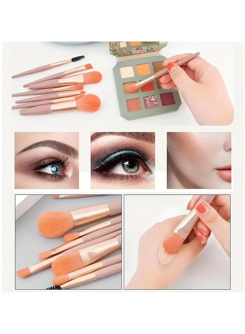 ام كي مجموعة فرش مكياج احترافية مضادة للحساسية - شعيرات نايلون للأساس، البلاش، البودرة وظلال العيون - جميع أنواع البشرة - Image 4