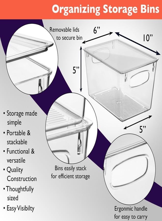 CLEARSPACE ClearSpace Plastic Pantry Organization and Storage Bins with Lids Perfect Kitchen Organization or Kitchen Storage Fridge Organizer, Refrigerator Organizer Bins, Cabinet Organizers - Image 2