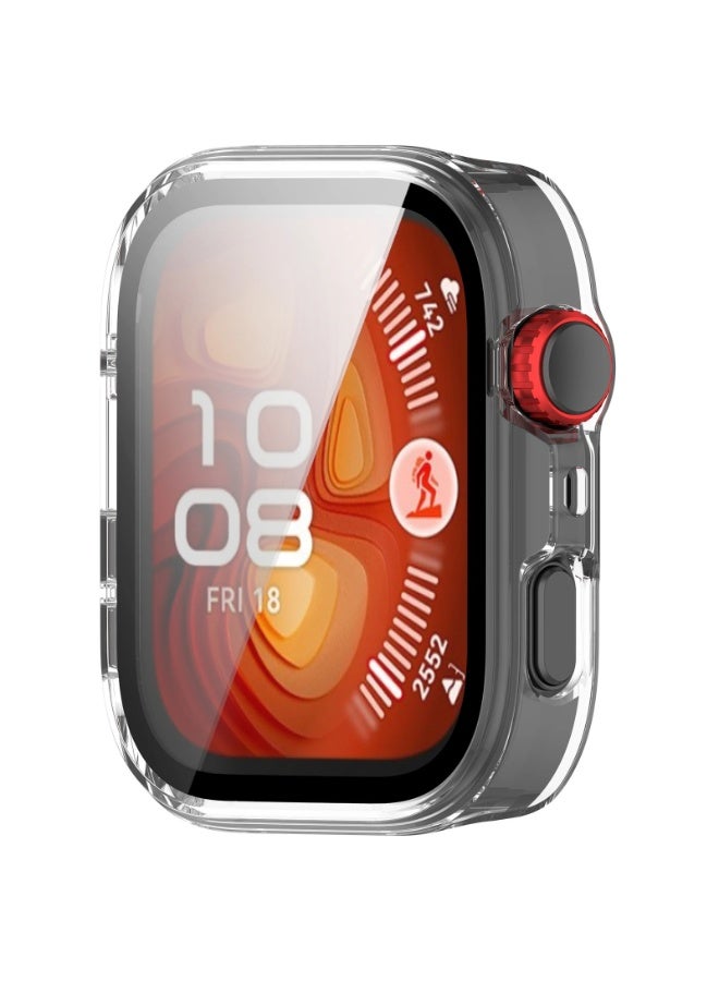PC Case + Screen Protector For Huawei Watch Fit 4 All-around Anti-scratch Frame Screen Protective Shell (Clear) - Image 3