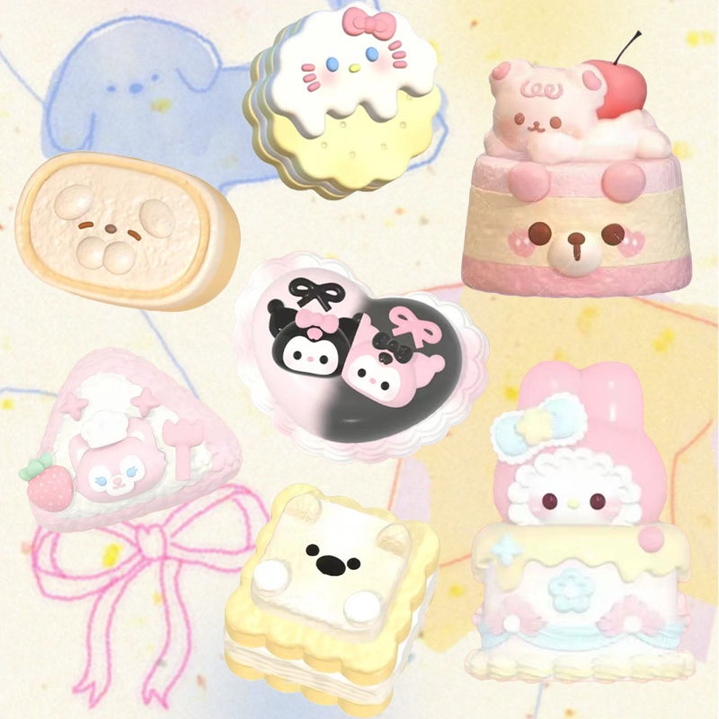Cartoon Animal Kitty Bear Pinch Mold DIY Handmade Flip Mold Baking Cake Mousse Biscuit Handmade Soap Mold White 