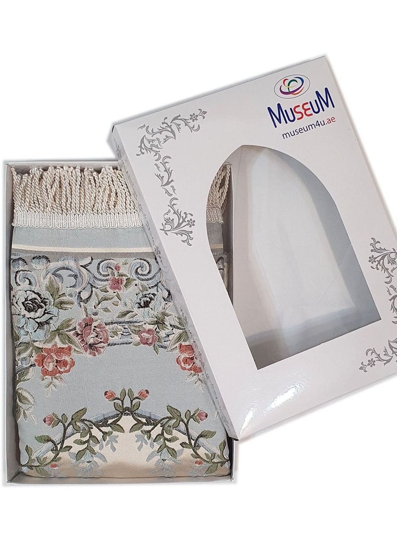 Museum - Turkish Prayer Mat Hala Blue With Gift Box 68 x 115cm - Image 1