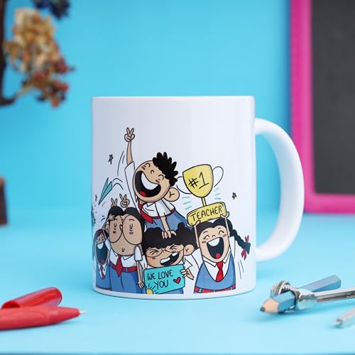 Oye Happy - Teacher’s Day Premium Mug – Ceramic Coffee Mug for Teacher or Guruji | Best Gift for Teacher’s Day, Birthday, Farewell, or Retirement | 330 ml - Image 4