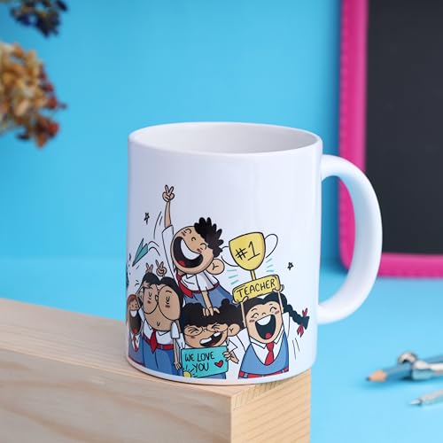 Oye Happy - Teacher’s Day Premium Mug – Ceramic Coffee Mug for Teacher or Guruji | Best Gift for Teacher’s Day, Birthday, Farewell, or Retirement | 330 ml - Image 3
