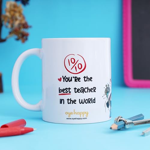 Oye Happy - Teacher’s Day Premium Mug – Ceramic Coffee Mug for Teacher or Guruji | Best Gift for Teacher’s Day, Birthday, Farewell, or Retirement | 330 ml - Image 2