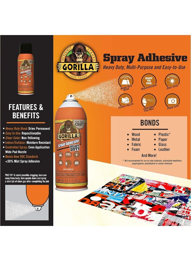 Gorilla Heavy Duty Spray Adhesive - 11oz - Image 2