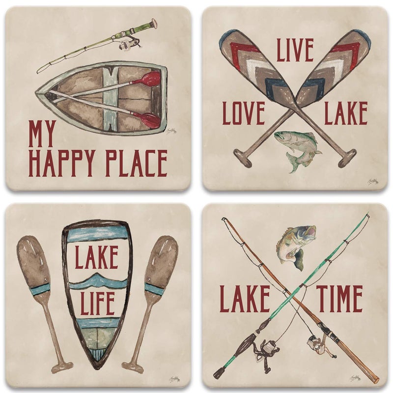 CoasterStone Drink Coasters 425 Happy Lake