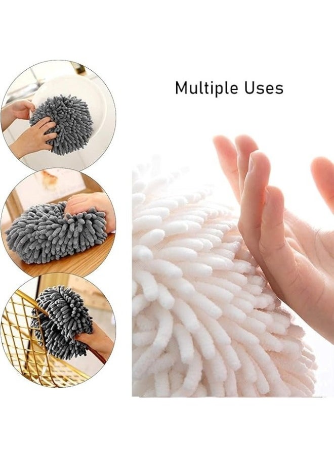 Happy Home Microfiber Hand Towel for Bathroom and Kitchen with Hanging Loop Soft Quick Dry Super Absorbent Microfiber Multicolor  - Image 4