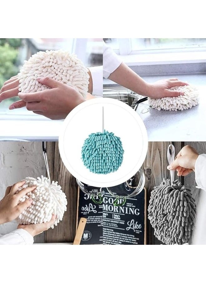 Happy Home Microfiber Hand Towel for Bathroom and Kitchen with Hanging Loop Soft Quick Dry Super Absorbent Microfiber Multicolor  - Image 2