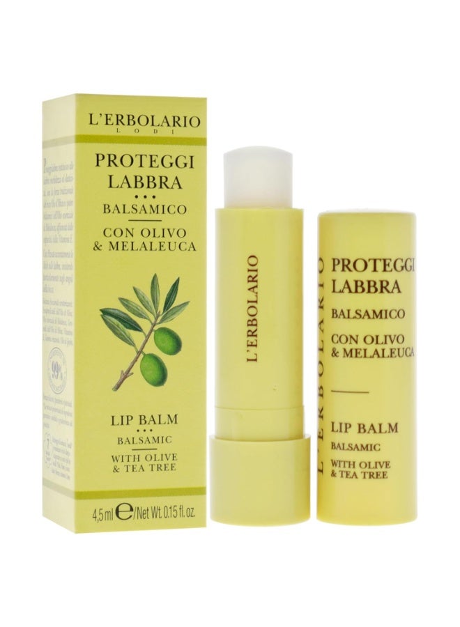 L'Erbolario L'Erbolario Lip Balm - Softness and Suppleness for Lips - Lip Balm with Vitamin E - Moisturizing and Replenishing Lip Care - Lip Moisturizer for Dry and Cracked Lips - Olive and Tea Tree - 0.15 oz - Image 2