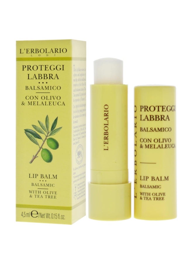 L'Erbolario L'Erbolario Lip Balm - Softness and Suppleness for Lips - Lip Balm with Vitamin E - Moisturizing and Replenishing Lip Care - Lip Moisturizer for Dry and Cracked Lips - Olive and Tea Tree - 0.15 oz - Image 3