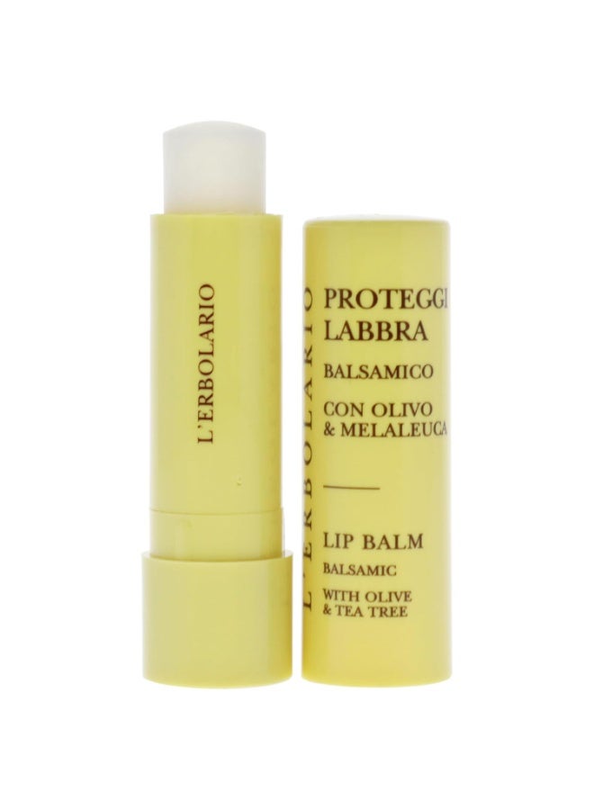 L'Erbolario L'Erbolario Lip Balm - Softness and Suppleness for Lips - Lip Balm with Vitamin E - Moisturizing and Replenishing Lip Care - Lip Moisturizer for Dry and Cracked Lips - Olive and Tea Tree - 0.15 oz - Image 1