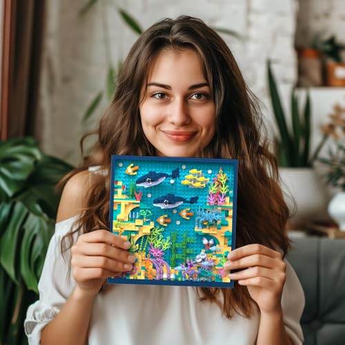 TG BLOCKS Micro Brick Ocean World Building Set, 3D Wall Art Home Office Decoration or Table Display, Creative Building Craft Set, Ideas Gift Building Toy for Adults,Teens Ages 8+ Kids - Image 5