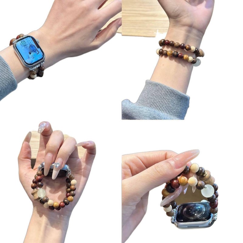 سوار ساعة ذكية سوار راتنج متوافق مع Apple Watch بملاءمة قابلة للتعديل وحزام بديل للاستخدام اليومي باللون أخضر قابل للتعديل - Image 2