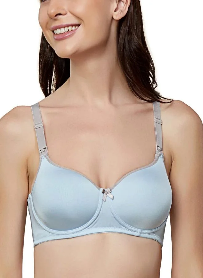 ترايامف Triumph International Women's Padded | Wireless | 110I498 Mamabel 32E Blue Full Coverage Bra | Pack of 1