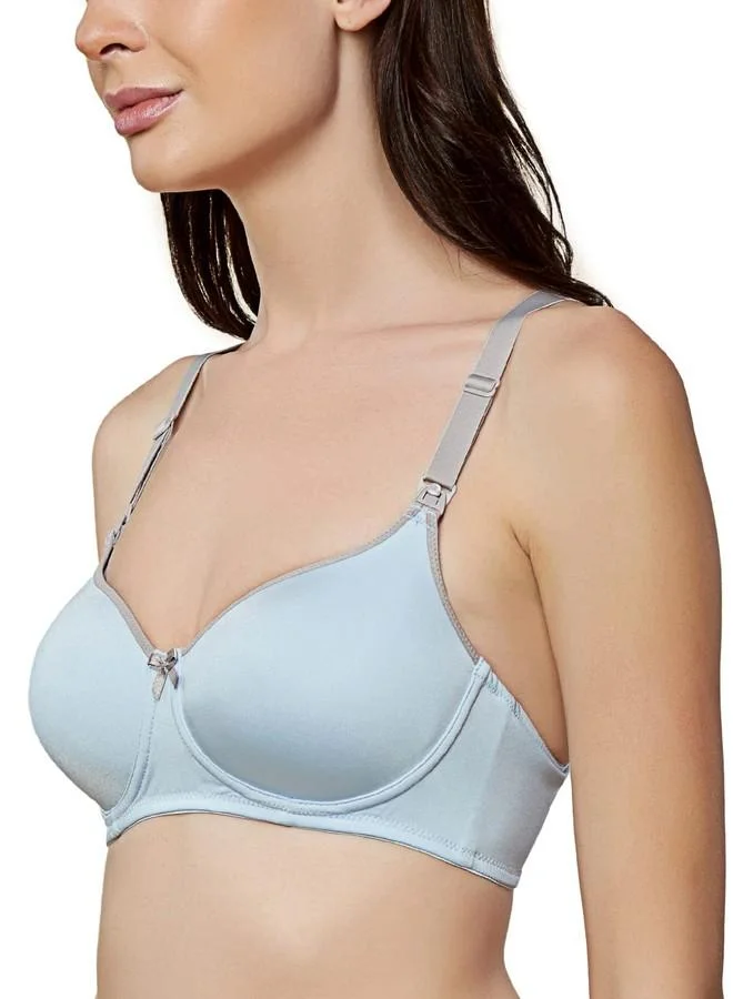 ترايامف Triumph International Women's Padded | Wireless | 110I498 Mamabel 32E Blue Full Coverage Bra | Pack of 1