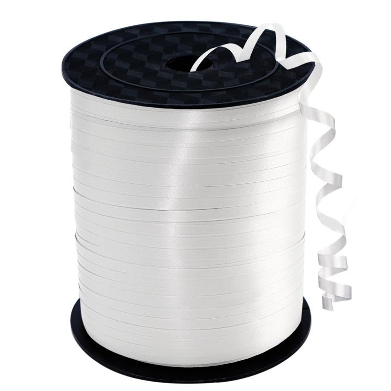 weizedm 500 Yard Premium White Curling Ribbon,White Curling Ribbon,Curling Ribbon for Gift Wrapping, Balloon String,Balloon Ribbon, Gift Ribbon for Baby Showerï¼Œfor Gift Wrapping, Party Decoration - Image 1