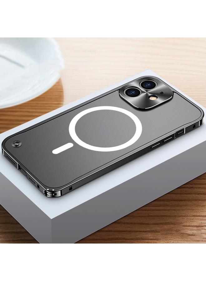 erorex Case For iPhone 12 mini Metal Frame Frosted PC Shockproof Magsafe Case - Image 2