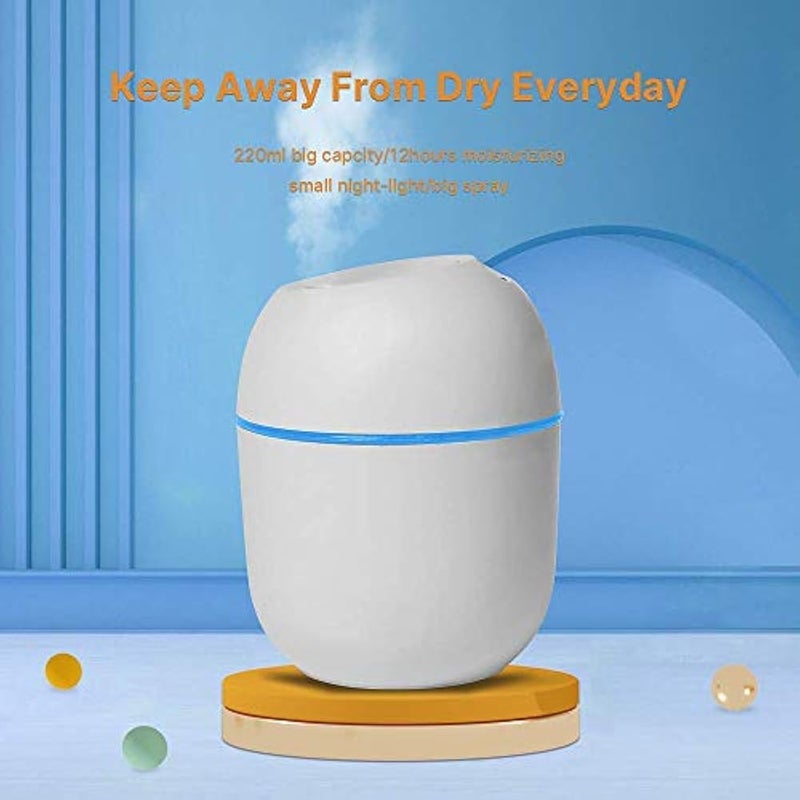 Humidifiers for Small Bedroom, Mini Cool Mist Humidifier Portable, USB Interface without Battery Humidifier 220ml - Image 4