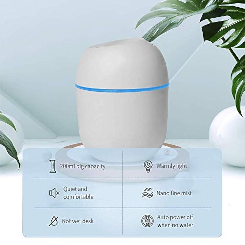 Humidifiers for Small Bedroom, Mini Cool Mist Humidifier Portable, USB Interface without Battery Humidifier 220ml - Image 5