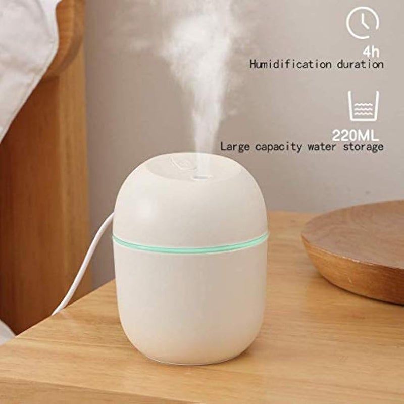 Humidifiers for Small Bedroom, Mini Cool Mist Humidifier Portable, USB Interface without Battery Humidifier 220ml - Image 2