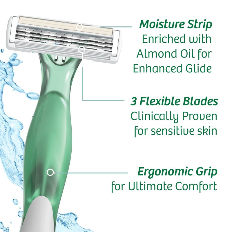 BIC Soleil 3 Escape Scented Women's Disposable Razors, 3 Blades, Comfortable Shave, Lavender & Eucalyptus Scented Handle Shaving Razors for Women, 4 Count - Image 5