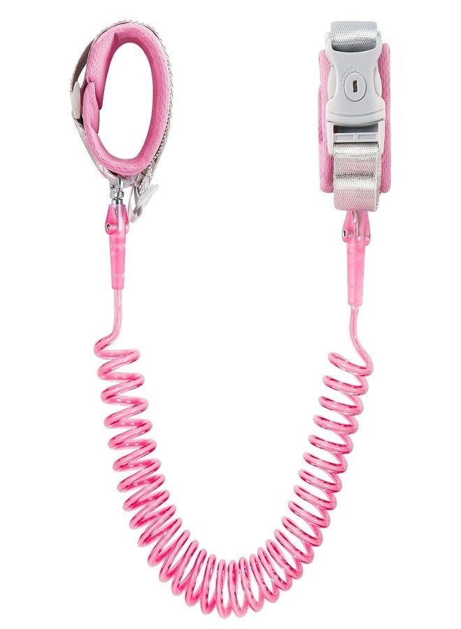 Glixon Baby Child Anti Lost Safety Wrist Link Harness Strap Rope, Anti-Lost Safety Harness, Elastic Baby Safety Belt Walking Handcuffs for Kids Safety (Pink) - Image 1