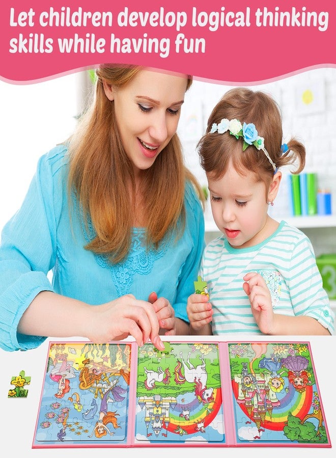 Kasfalci Magnetic Puzzles for Toddlers 3-5,36 Pieces Travel Puzzles Games for Kids,Airplane Car Road Trip Activities,Preschool Learning,Princess Magnet Toys for 3 4 5 6 Year Old Girls Birthday - Image 2