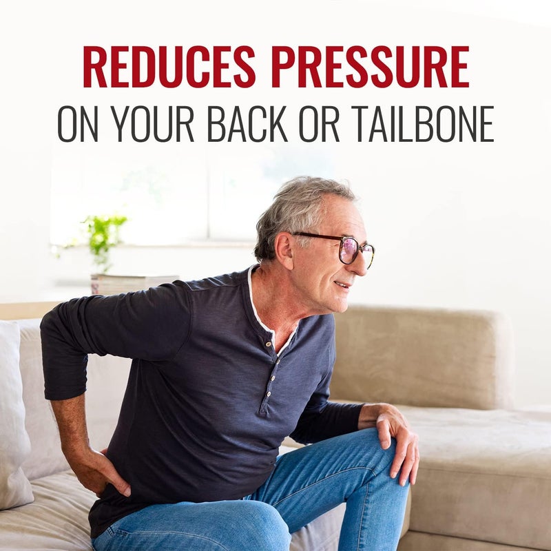 DMI Inflatable Ring Donut Seat Cushion Pillow for Hemorrhoid, Pregnancy, and Tailbone Pain - Red, 18 in - Image 4