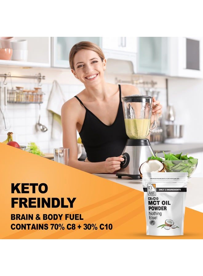 It's Just! It's Just - MCT Oil Powder w/Prebiotic Fiber (1.5lbs) 70% C8 + 30% C10, Fast Fuel for Body & Brain Health, Keto Coffee Creamer, Non-GMO, Heavy Metal Tested - Image 3