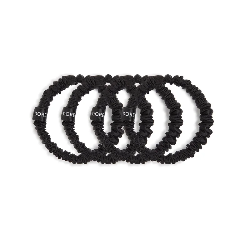 Dore and Rose Scrunchie set 1cm Black