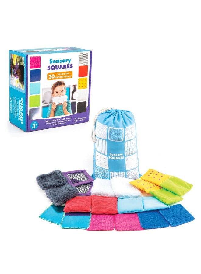 Educational Insights Sensory Squares, Textured Beanbags Squares, Toddler Sensory Toys, Preschool Kindergarten Classroom Must Haves, Set of 20 Beanbags, Ages 3+ - Image 1