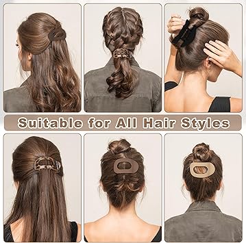 Huiguli 6 Pcs Hair Clips Flat for Women Non Slip Lay Down Hair Clip Lateral Strong Hold Hair Claws Accessories for Girls Women Thick Thin Hair - Image 4