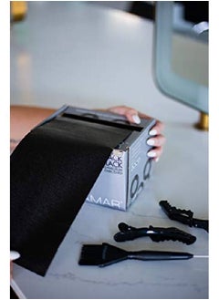 framar Back In Black Embossed Roll Aluminum Foil Hair Foils For Highlighting Medium 320 Ft  - Image 3