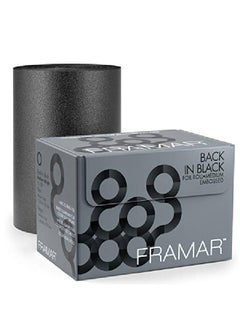 framar Back In Black Embossed Roll Aluminum Foil Hair Foils For Highlighting Medium 320 Ft  - Image 2