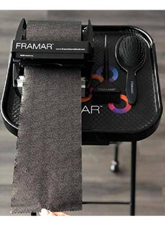 framar Back In Black Embossed Roll Aluminum Foil Hair Foils For Highlighting Medium 320 Ft  - Image 4