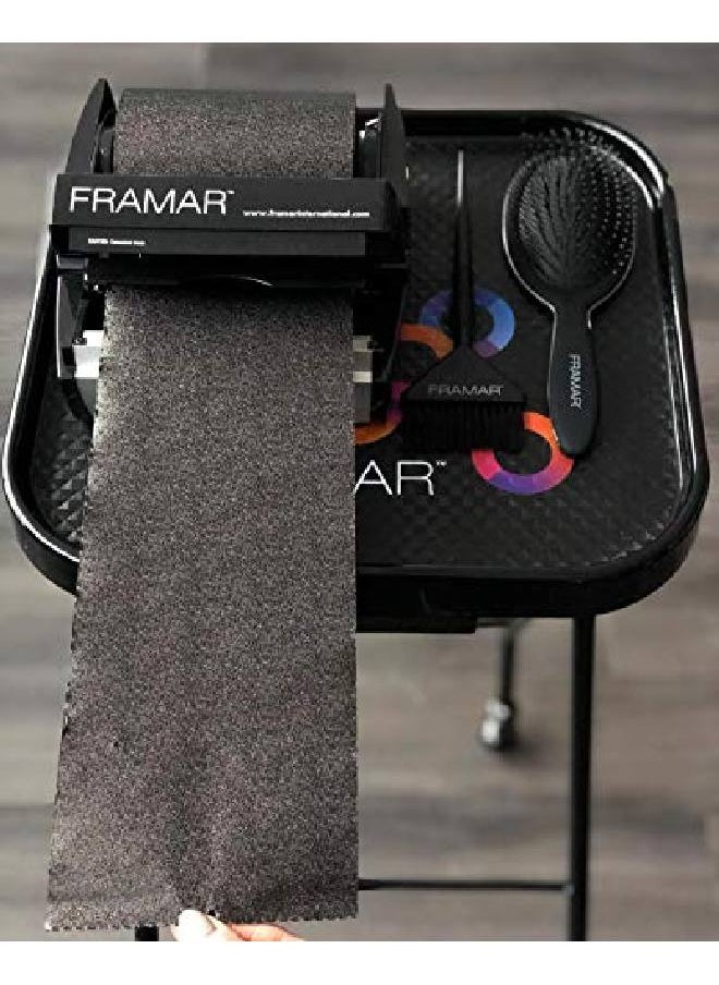 framar Back In Black Embossed Roll Aluminum Foil Hair Foils For Highlighting Medium 320 Ft  - Image 4