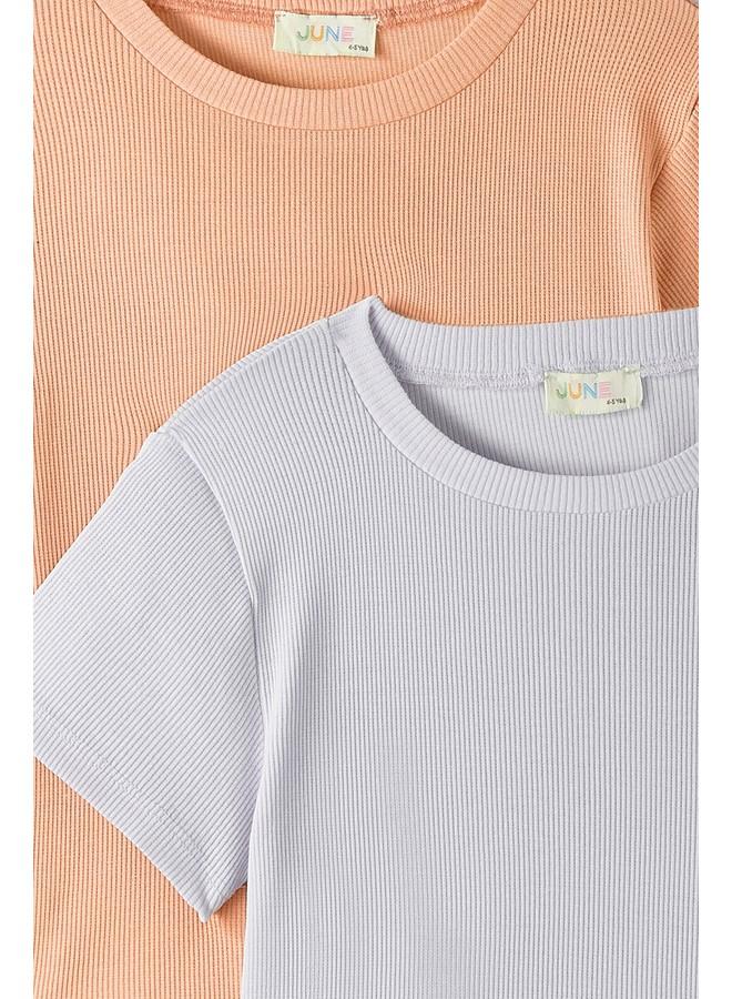 جون يونيو جيرل طقم 2 قطعة كاميسول أساسي - ليلك وبيتش - Image 3