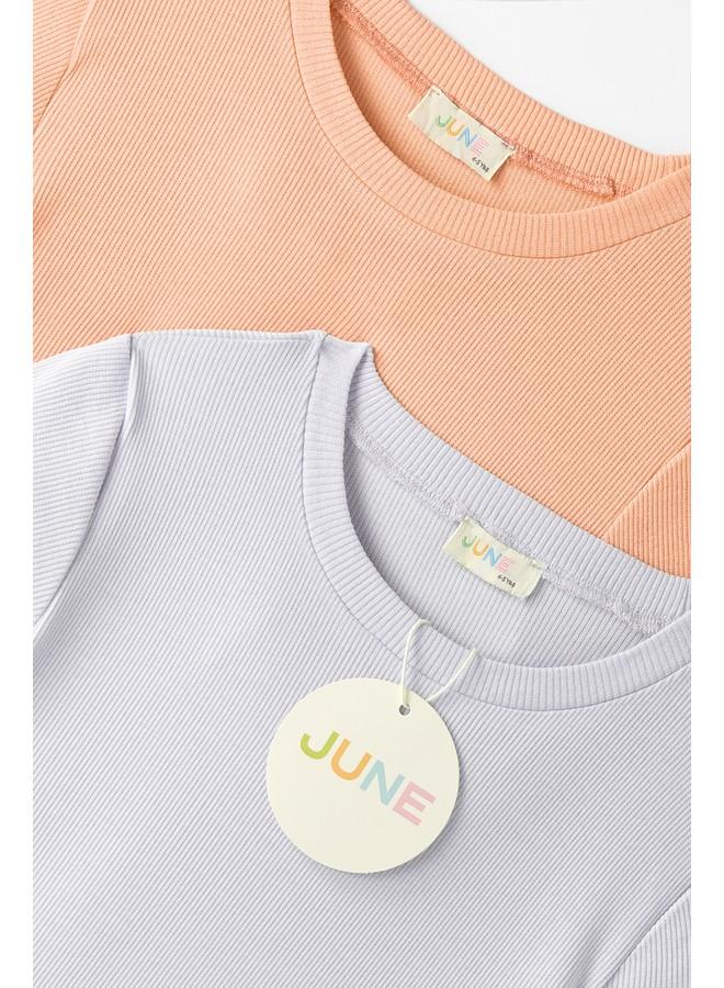 جون يونيو جيرل طقم 2 قطعة كاميسول أساسي - ليلك وبيتش - Image 4