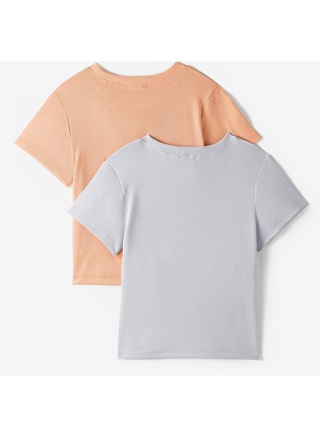 جون يونيو جيرل طقم 2 قطعة كاميسول أساسي - ليلك وبيتش - Image 2