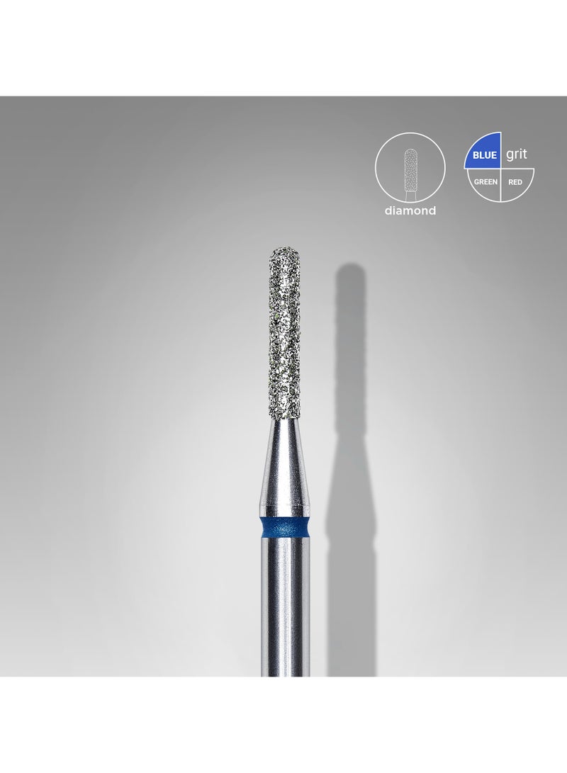 STALEKS PRO Diamond Nail Drill Bit Rounded Cylinder Blue EXPERT Head Diameter 1.4 mm / working part 8 mm - Image 1
