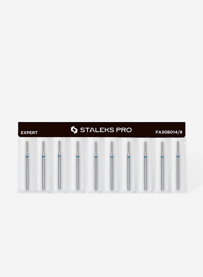 STALEKS PRO Diamond Nail Drill Bit Rounded Cylinder Blue EXPERT Head Diameter 1.4 mm / working part 8 mm - Image 3