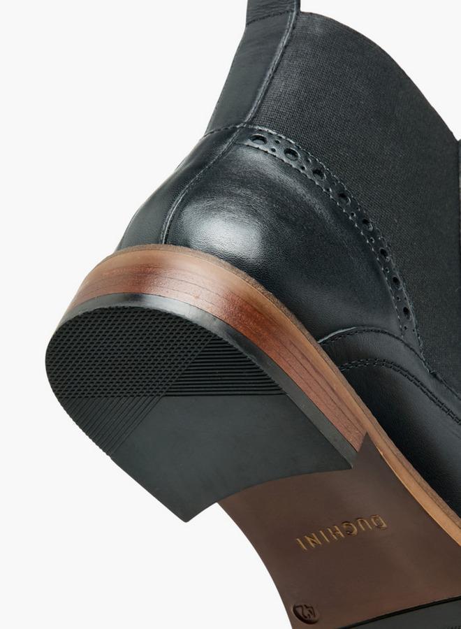 DUCHINI Men Leather Chelsea Boots - Image 5