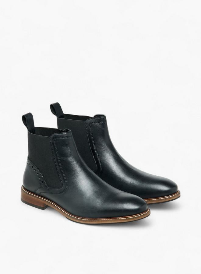 DUCHINI Men Leather Chelsea Boots - Image 2